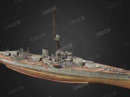 英国皇家海军猎户座级战列舰C4D模型下载Orion 3d model