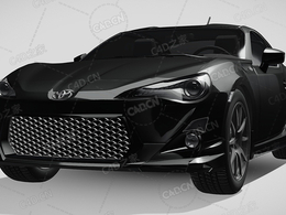 丰田GT86高性能跑车2014款C4D汽车模型下载
