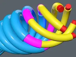 C4D电线生长动画工程文件 Wire growth animation