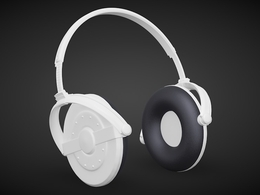 头戴式耳机C4D模型 Headphones 3d model