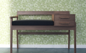 电话桌C4D模型 1960S TELEPHONE SEAT, 3D MODEL