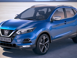 日产逍客城市SUV汽车C4D模型 Nissan Qashqai 2018 – 3D Model