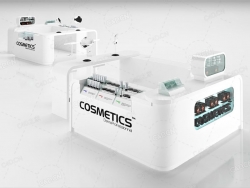 化妆品销售专柜专卖店3d model of cosmetics sale stand