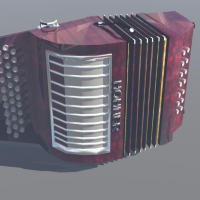 手风琴3D模型 HOHNER Accordion