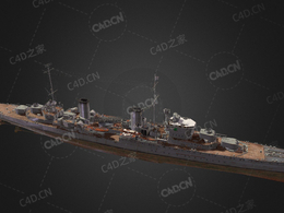 澳大利亚海军珀斯级驱逐舰C4D模型下载Perth 3d model