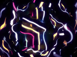 C4D蠕动的光线圆球动画工程 Gi Forest