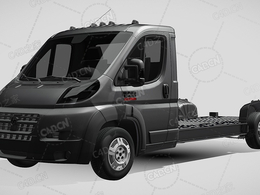 道奇RAM板车卡车货车运输车辆汽车promaster-3540-2019款C4D汽车模型下载