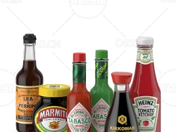 酱汁套装番茄酱蚝油醋瓶子 Sauces set