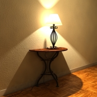 C4D台灯场景模型 dlamp table