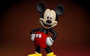 卡通形象：米老鼠C4D模型 3D mouse model