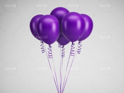 圣诞节开业店庆飘气球C4D模型 balloon
