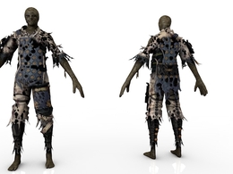 衣服破烂的木乃伊C4D游戏角色模型 SkullB Unguk 3dmodel