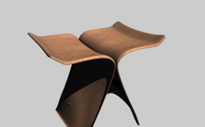 工艺品桌子C4D模型 Sgabello Farfalla