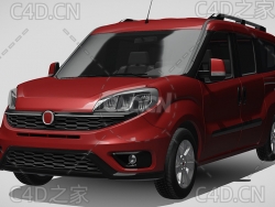 菲亚特汽车面包车2015款C4D汽车模型下载