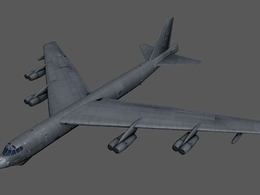 美军“同温层堡垒”战略轰炸机B-52H Stratofortress highpoly