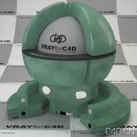 vray for c4d材质：Stone Jade green SSS2 mat