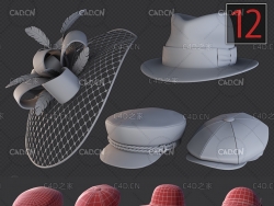 12个帽子模型合集 Cuberbrush - STYLIZED HATS-CAPS