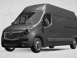 沃克斯豪尔movano封闭车厢面包车货车2016款C4D汽车模型下载