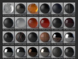 32个redshift渲染器的汽车材质球Automotive Materials Freebie Pack for Redshift
