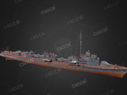 苏联海军前哨号新型驱逐舰S系6级驱逐舰C4D模型下载Ognevoi 3d model