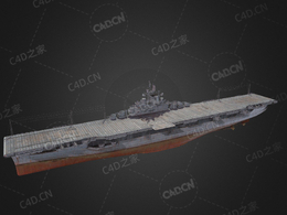 美国海军埃塞克斯号黄蜂级两栖攻击舰C4D模型下载Essex 3d model