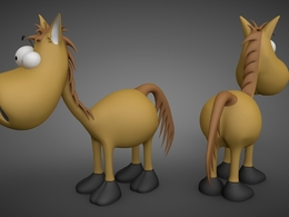 卡通小毛驴C4D模型 Cartoon little donkey 3D model