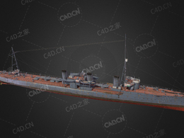 俄国海军伊贾斯拉夫驱逐舰C4D模型下载Izyaslav 3d model