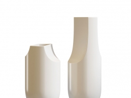 衬线造型花瓶3D模型素材下载Serif Vase by Kristina Dam Studio
