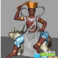 寺庙门神佛像maya模型