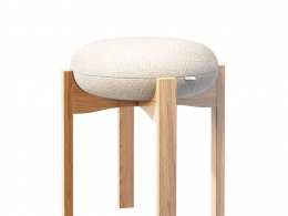 腓特烈家具品牌先锋凳子3D模型素材下载Pioneer Stool by Fredericia
