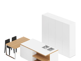 整体厨房厨柜c4d模型Kitchen cabinet - 060