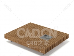 商场休息木凳 wooden_mall_bench