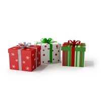 圣诞节礼品盒C4D模型 Christmas gift box 3D model