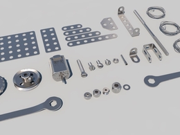 五金工具 螺丝 扳手C4D模型 Metal Construction Kit 3D Models