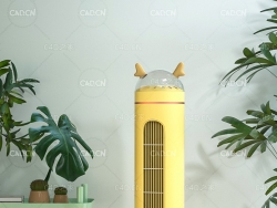 可爱室内落地风扇C4D模型 Electric fan