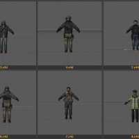 现代战争《使命召唤》16组人物模型合集（C4D）