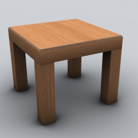实木方凳3D模型 Table 3D models