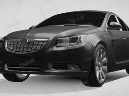 沃克斯豪尔徽章掀背车2009-2013款C4D汽车模型下载
