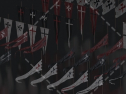 中世纪军队军旗战旗C4D模型Flag