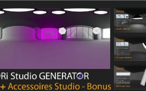 C4D预设：HDR灯光照明预设Mustapha Fersaoui HDRi Studio GENERATOR For C4D