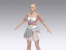 女孩外套服装3D模型 Girl’s Outfit 08 – MD/Clo3d + Smart Material + 4K Textures + OBJ + FBX