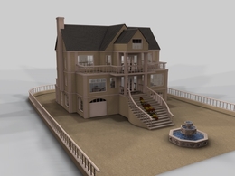 豪华别墅 三层豪宅C4D模型 C4D 3D Model Mansion House