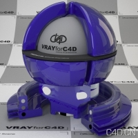 vray for c4d材质：Glas Opak Blue 001