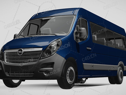 欧宝movano封闭车厢面包车货车2018款C4D汽车模型下载