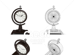 经典台式时钟C4D模型