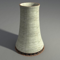 工业设施5-04：冷却塔/电厂冷却塔/煤焦冷却塔3D模型