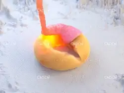C4D Octane流体甜甜圈生成动画 Donut