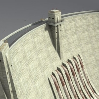 工业设施5-02：拦水坝、水闸、蓄水坝、泄洪闸3D模型