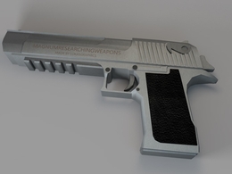 大型半自动手枪C4D模型 Desert Eagle