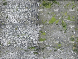 低面城市鸟瞰建筑场景C4D模型